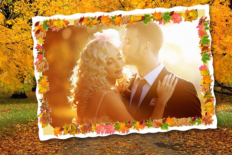 autumn wedding frame