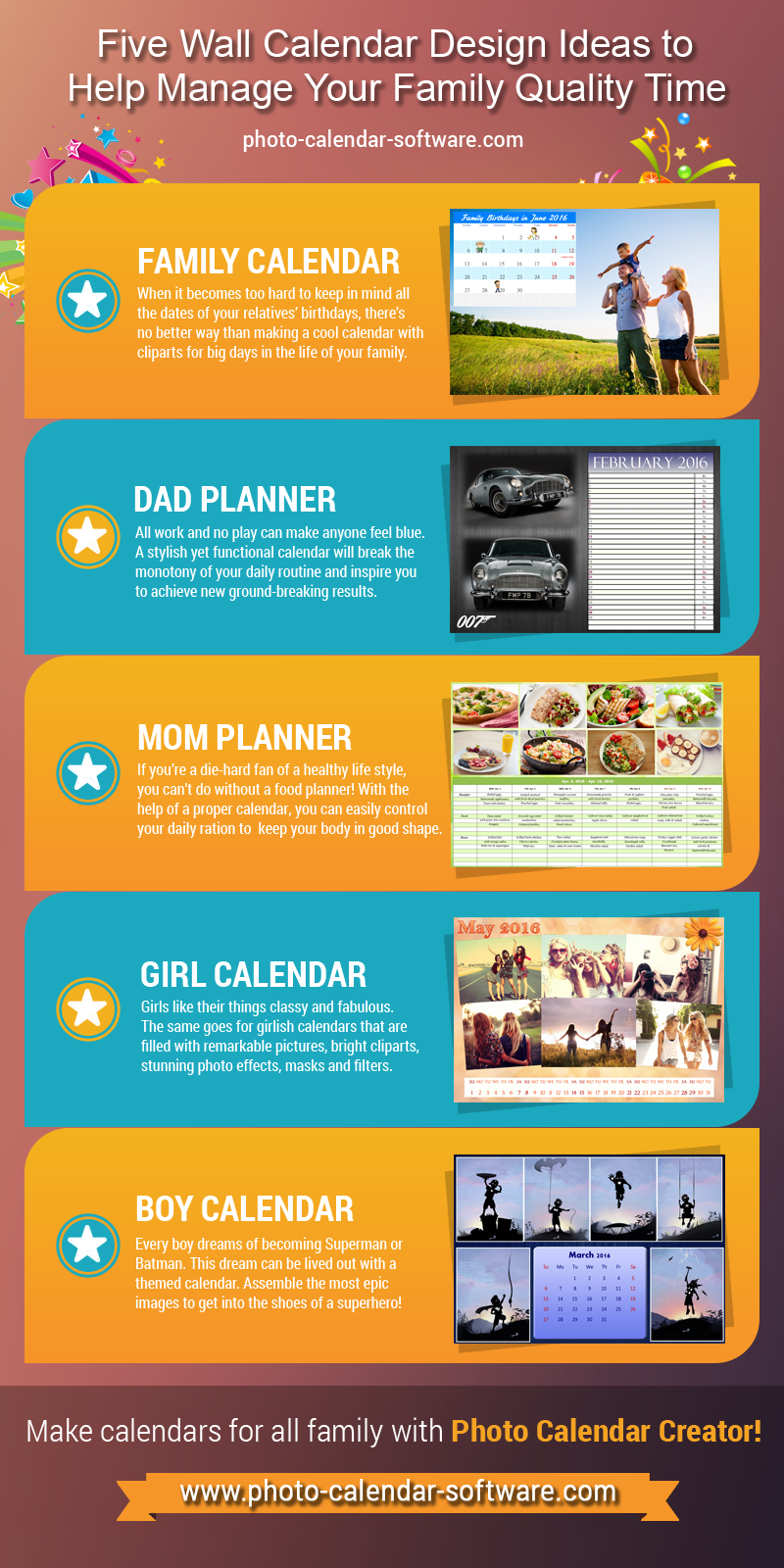  5 Wall Calendar Ideas To Manage Your Family Quality Time