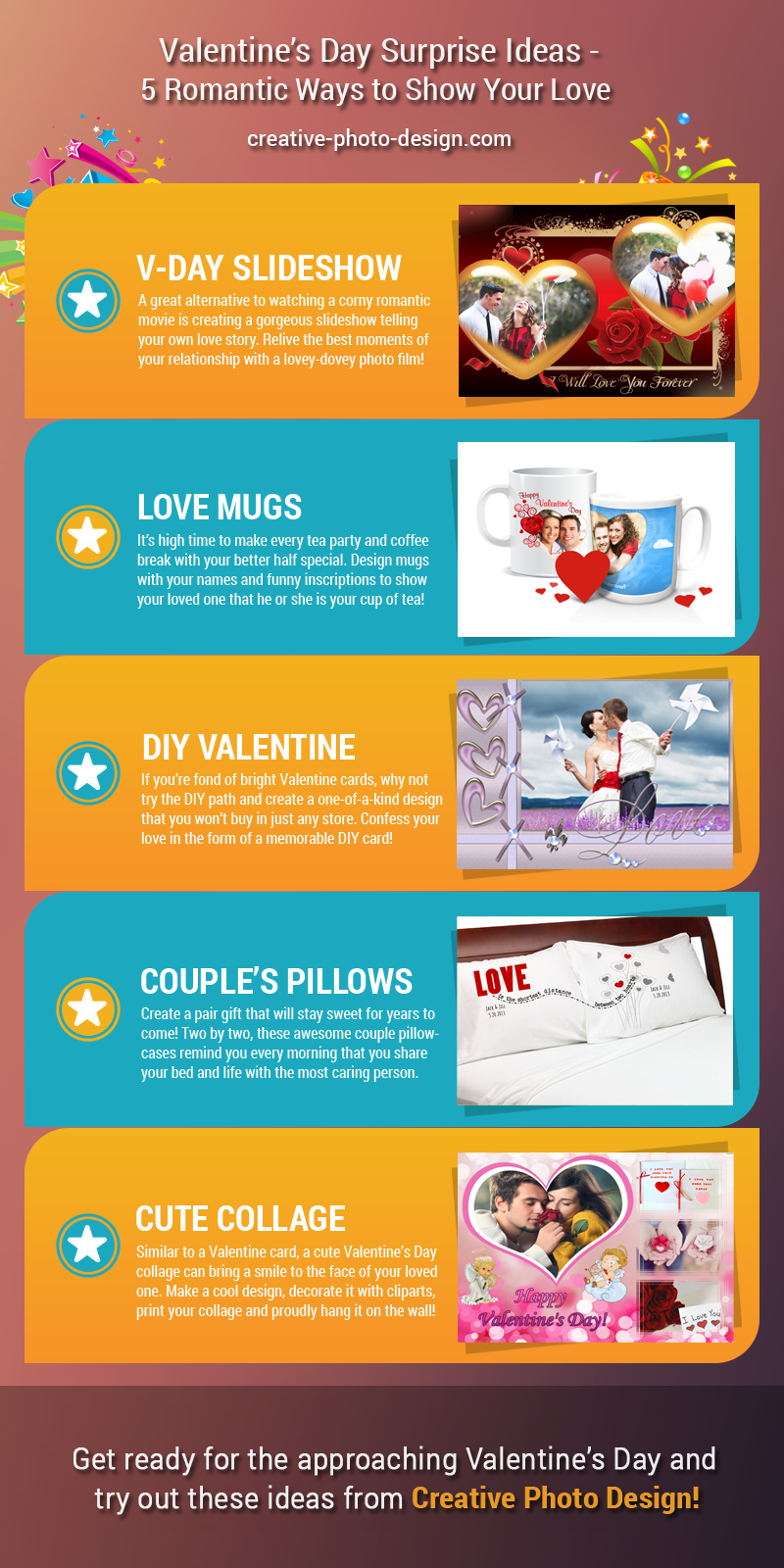 Valentine gift ideas infographics