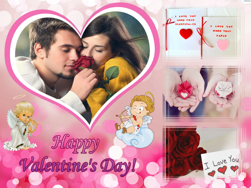 Valentine's Day collage