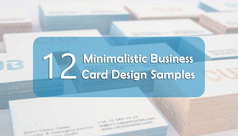 Minimalistic business card design samples