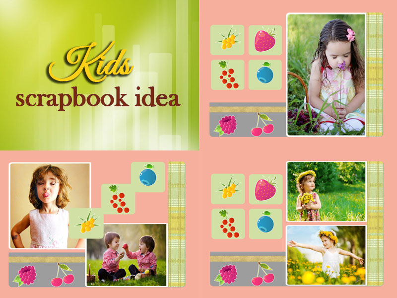 Scrapbook idea for kids' photos