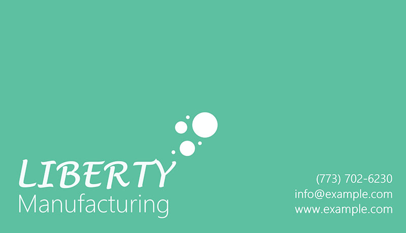 Manufacturing company card
