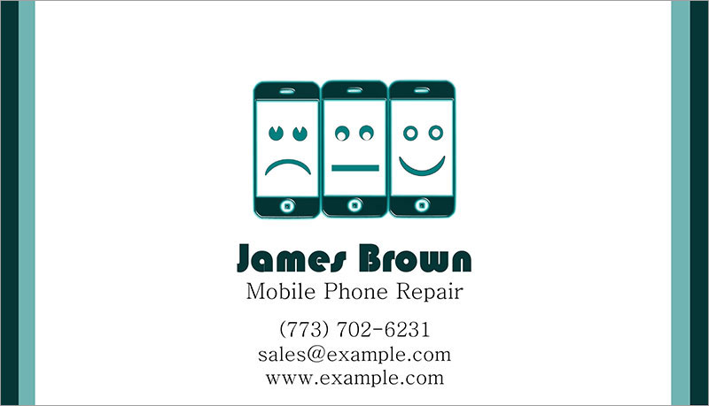 Mobile phone repair business card