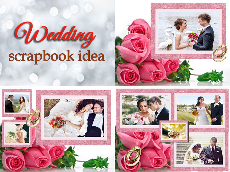 Wedding scrapbook design