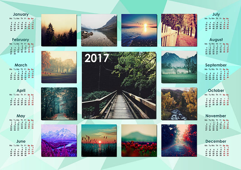Calendar design for 2017