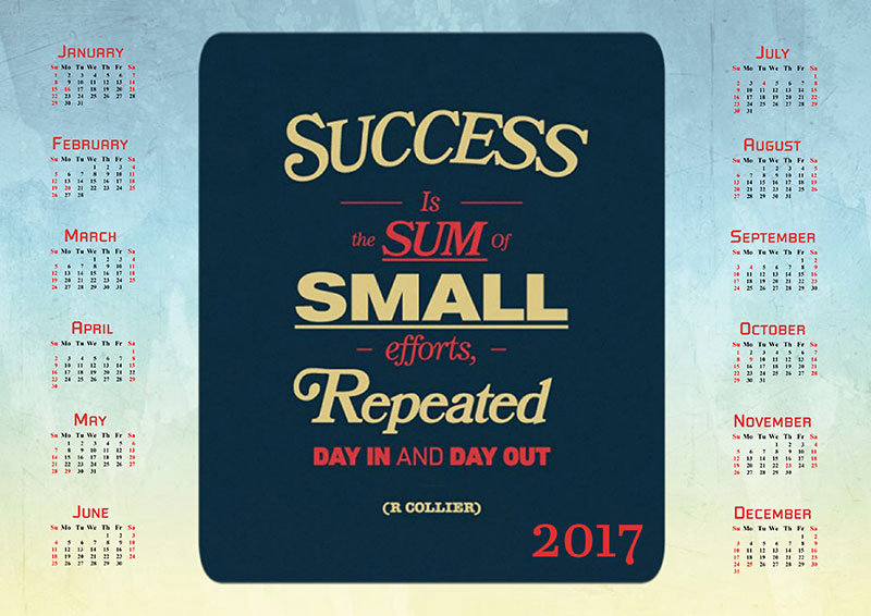 Inspirational calendar 2017