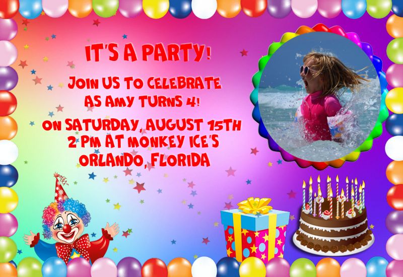 birthday invitation for a child