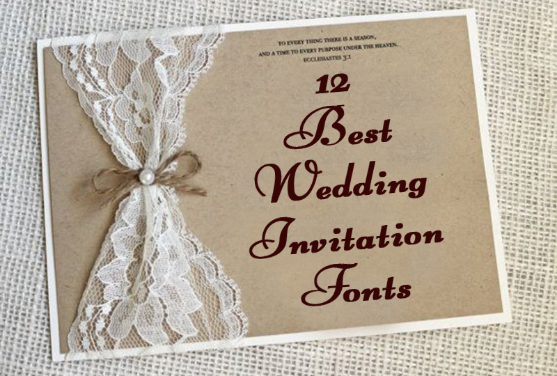 best fonts for wedding invitations