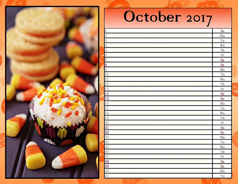 Trick-or-treat calendar