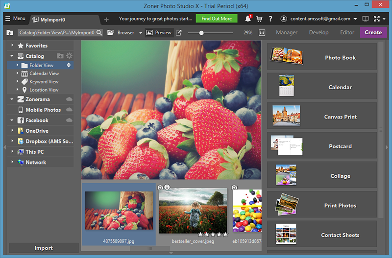 Zoner photo editor