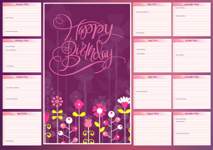 Poster family calendar