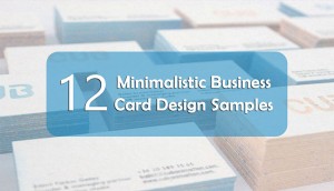 Minimalistic business card design samples