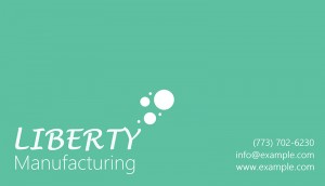 Manufacturing company card