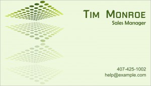 Sales manager calling card