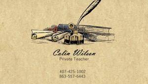 Private teacher business card