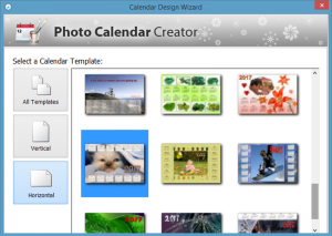 Photo calendar creator wizard