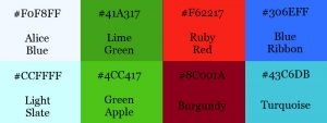 Vibrant color scheme