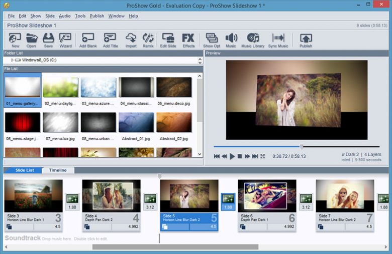 it is a program which generates slideshow presentation