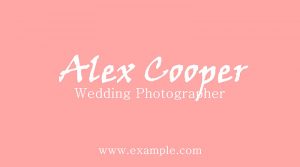 Monochrome pink business card